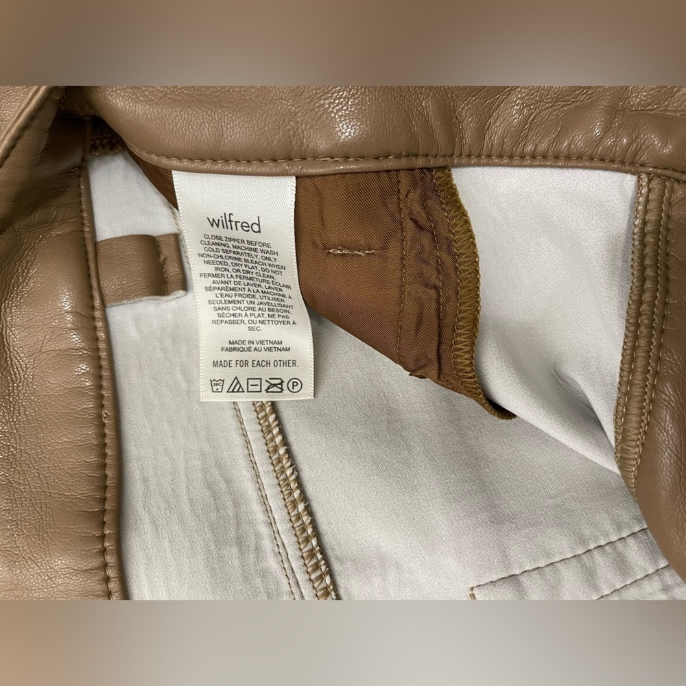 Wilfred Aritzia The Melina High Waisted Straight Leg Pant Constant Camel Size 0 - Picture 7 of 8